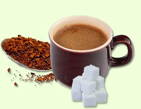 Розчинну каву з цукром – калорійність