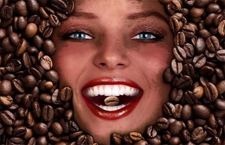 Маска з кави для особи з різними типами шкіри